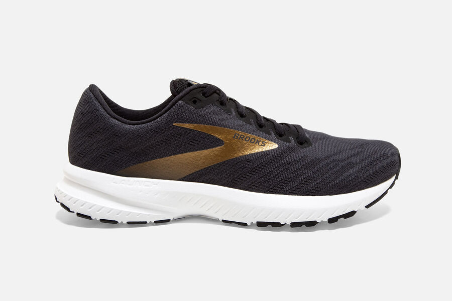 Brooks Launch 7 Mens UK - Road Running Shoes - Black/Gold 018-YJDUET